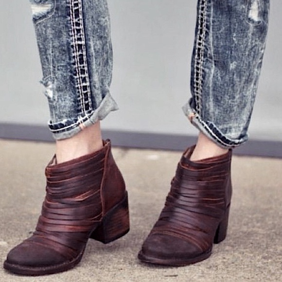 Freebird by Steven | Women’s light brown Cain strappy leather ankle boots size 8 - Picture 1 of 15